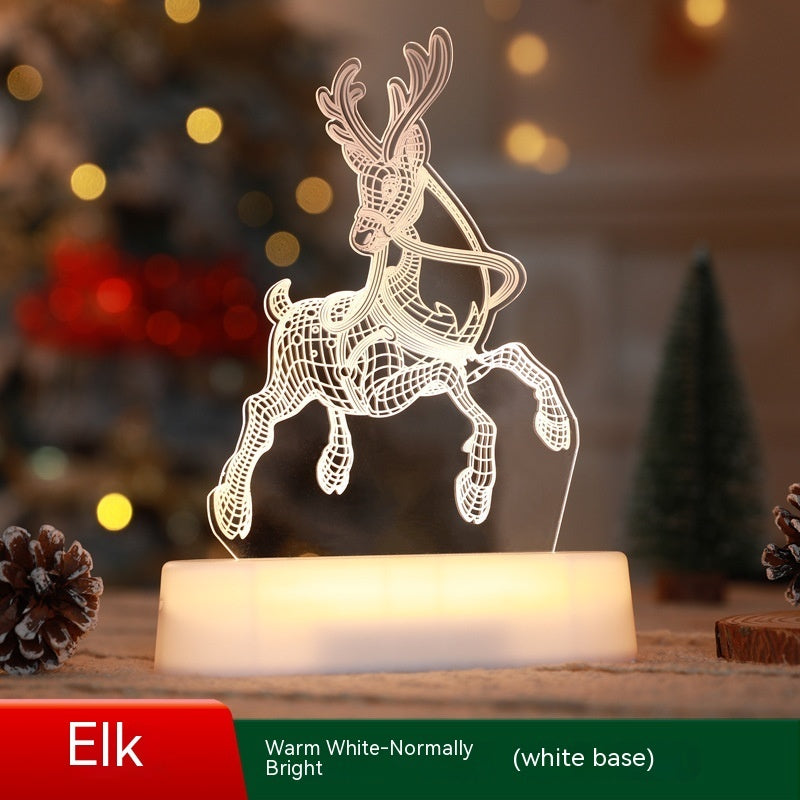 3D Acrylic LED Christmas Night Light Ornament Gift