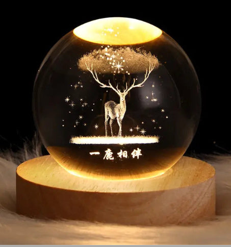 Enchanting Luminous Crystal Ball Ambient Projection Light Decor