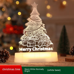 3D Acrylic LED Christmas Night Light Ornament Gift