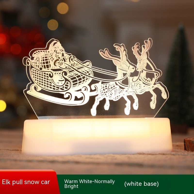 3D Acrylic LED Christmas Night Light Ornament Gift